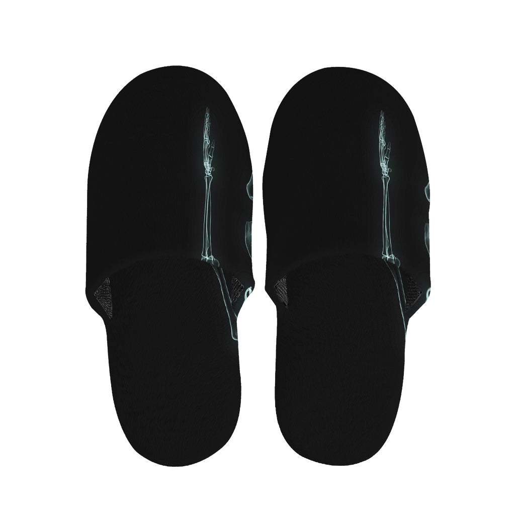 Human Skeleton X-Ray Print Slippers