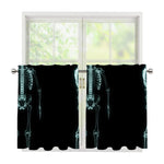 Human Skeleton X-Ray Print Tier Curtains