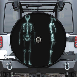 Human Skeleton X-Ray Print Tire Cover With Camera Hole