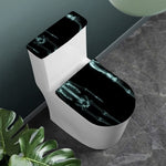 Human Skeleton X-Ray Print Toilet Lid And Tank Cover Set