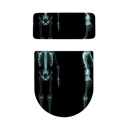 Human Skeleton X-Ray Print Toilet Lid And Tank Cover Set