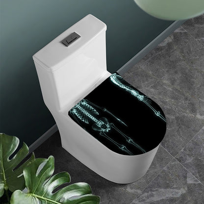 Human Skeleton X-Ray Print Toilet Lid Cover