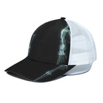 Human Skeleton X-Ray Print White Mesh Trucker Cap