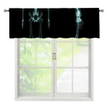 Human Skeleton X-Ray Print Window Valance
