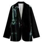 Human Skeleton X-Ray Print Women's Cotton Blazer