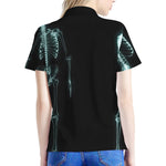 Human Skeleton X-Ray Print Women's Polo Shirt