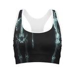 Human Skeleton X-Ray Print Women's Sports Bra