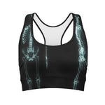 Human Skeleton X-Ray Print Women's Sports Bra
