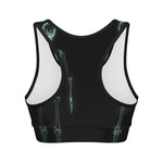Human Skeleton X-Ray Print Women's Sports Bra