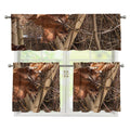 Hunting Camo Pattern Print 3 Piece Kitchen Curtains