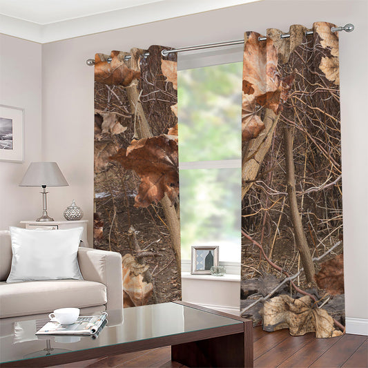 Hunting Camo Pattern Print Blackout Grommet Curtains