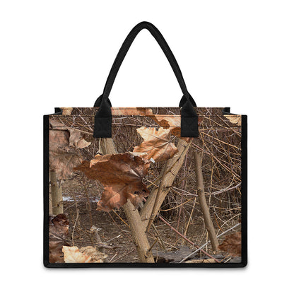 Hunting Camo Pattern Print Canvas Tote Bag