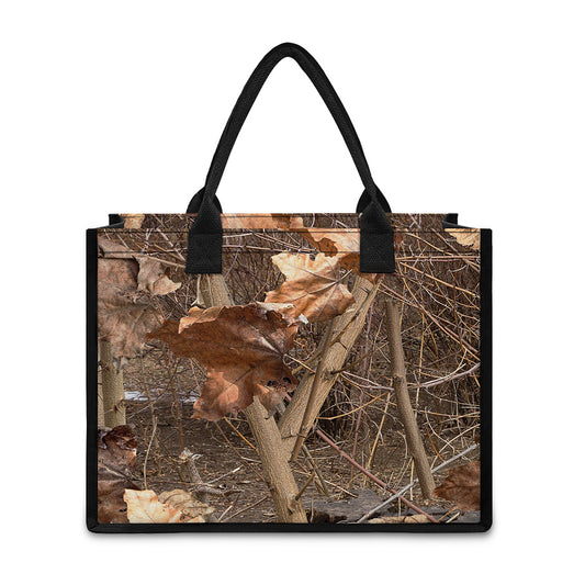 Hunting Camo Pattern Print Canvas Tote Bag