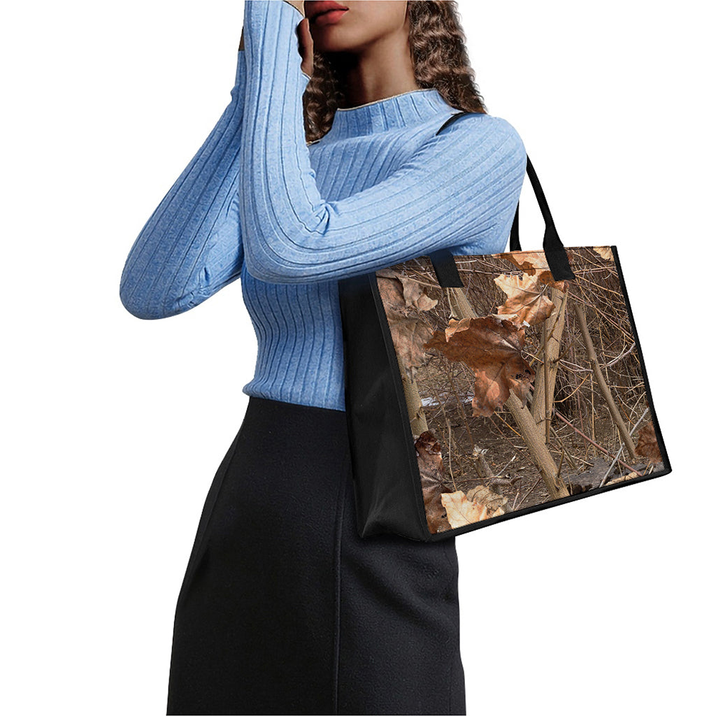 Hunting Camo Pattern Print Canvas Tote Bag