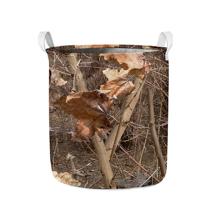 Hunting Camo Pattern Print Collapsible Laundry Basket