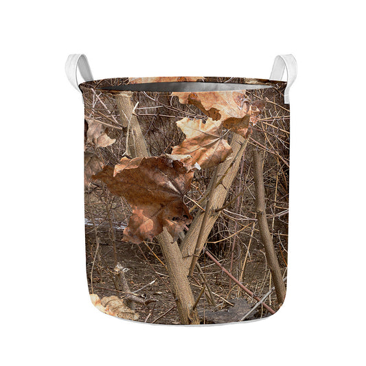 Hunting Camo Pattern Print Collapsible Laundry Basket