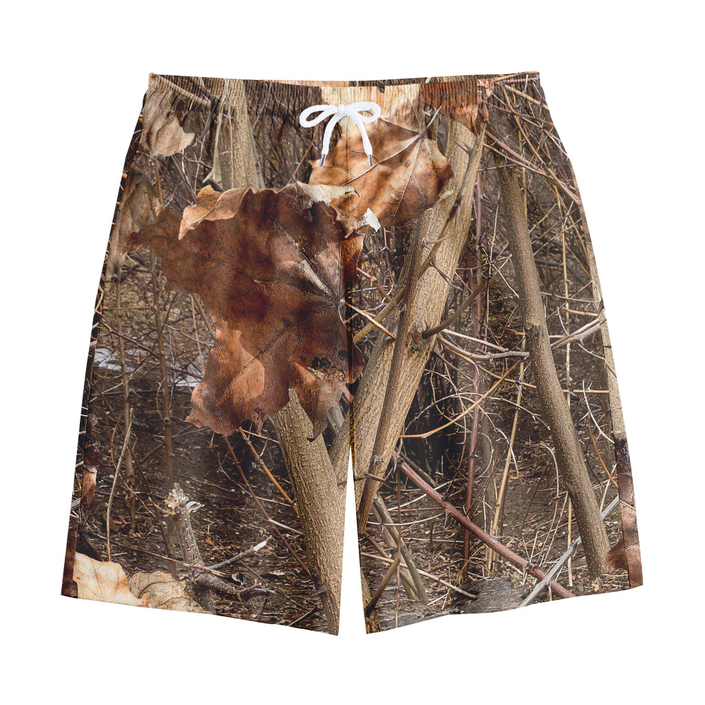 Hunting Camo Pattern Print Cotton Shorts