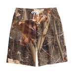 Hunting Camo Pattern Print Cotton Shorts