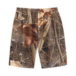 Hunting Camo Pattern Print Cotton Shorts