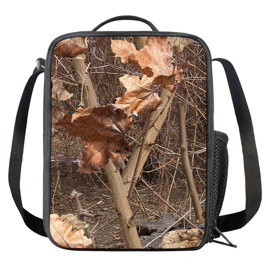 Hunting Camo Pattern Print Crossbody Lunch Bag