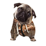 Hunting Camo Pattern Print Dog Zip Up Hoodie