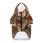 Hunting Camo Pattern Print Dog Zip Up Hoodie