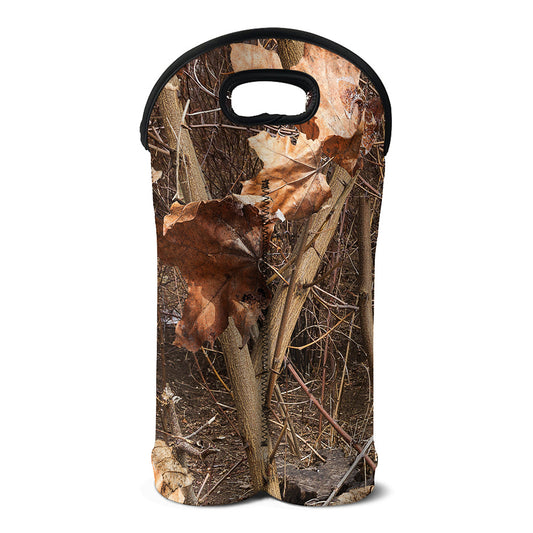 Hunting Camo Pattern Print Double Neoprene Wine Tote