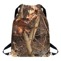 Hunting Camo Pattern Print Drawstring Backpack