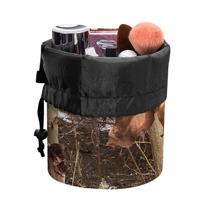 Hunting Camo Pattern Print Drawstring Makeup Bag