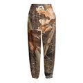 Hunting Camo Pattern Print Fleece Lined Knit Pants