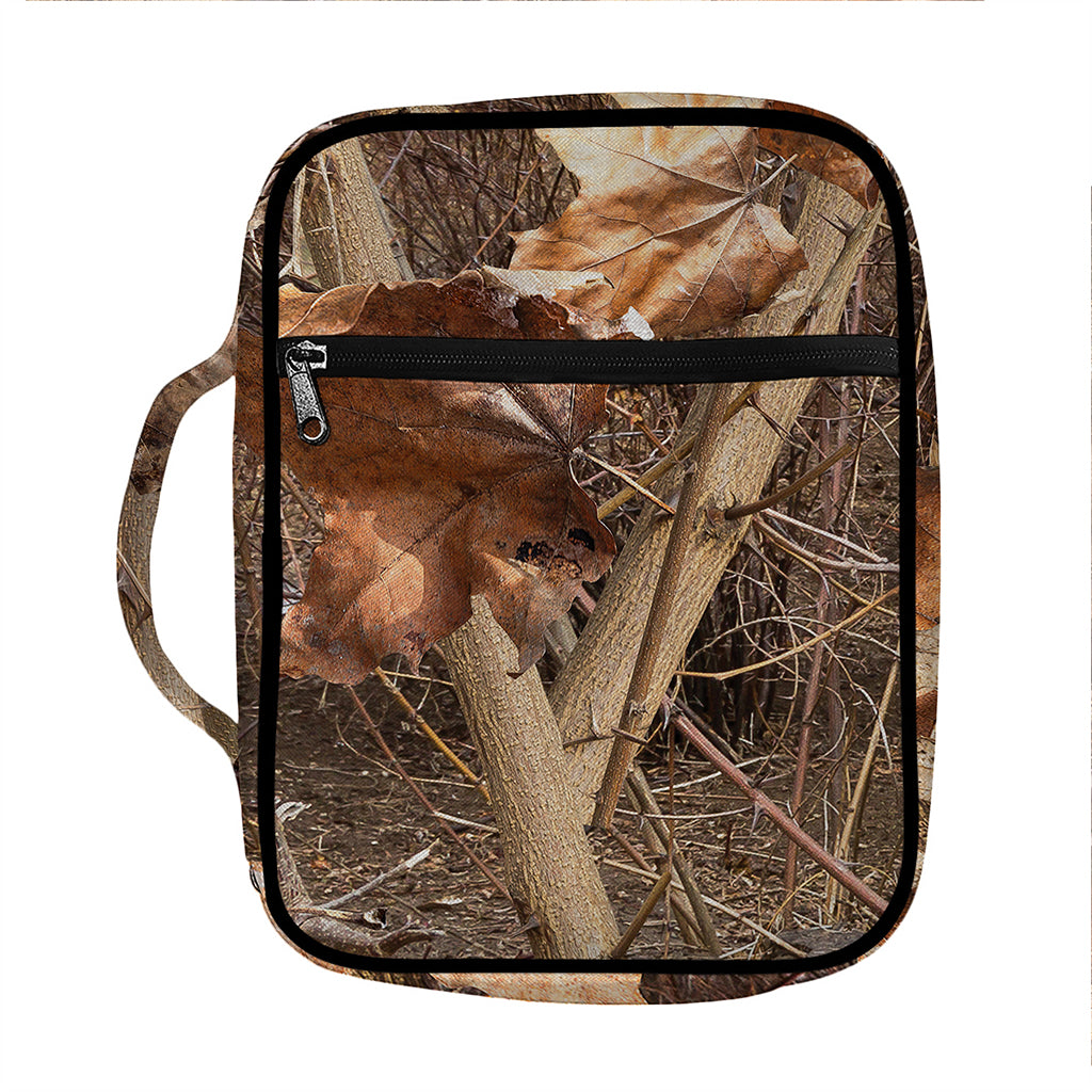 Hunting Camo Pattern Print Front Pocket Bible Bag