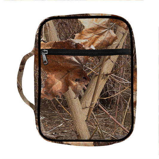 Hunting Camo Pattern Print Front Pocket Bible Bag