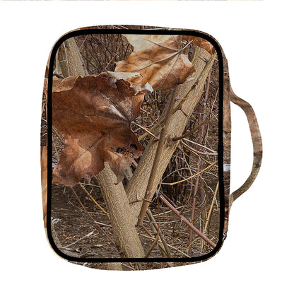 Hunting Camo Pattern Print Front Pocket Bible Bag