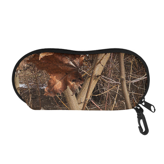 Hunting Camo Pattern Print Glasses Case