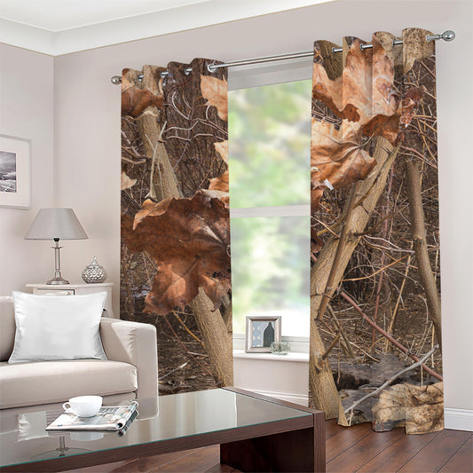 Hunting Camo Pattern Print Grommet Curtains