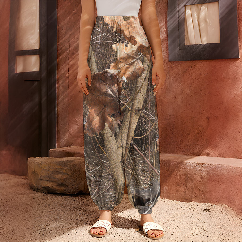 Hunting Camo Pattern Print Harem Pants