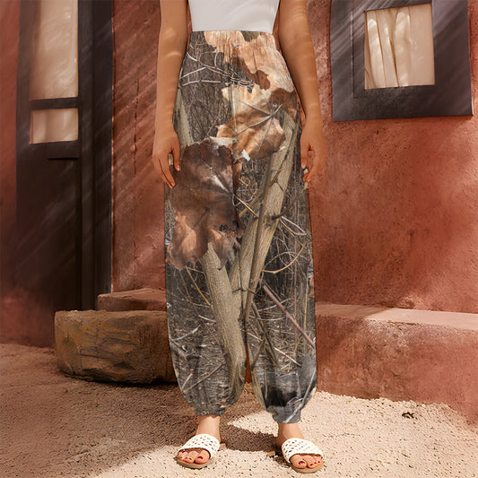 Hunting Camo Pattern Print Harem Pants
