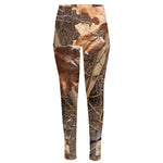 Hunting Camo Pattern Print High-Waisted Pocket Leggings