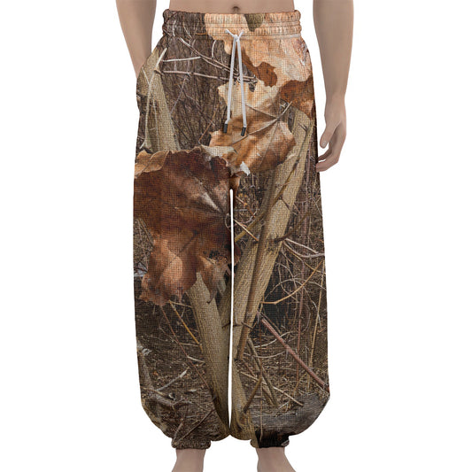 Hunting Camo Pattern Print Lantern Pants