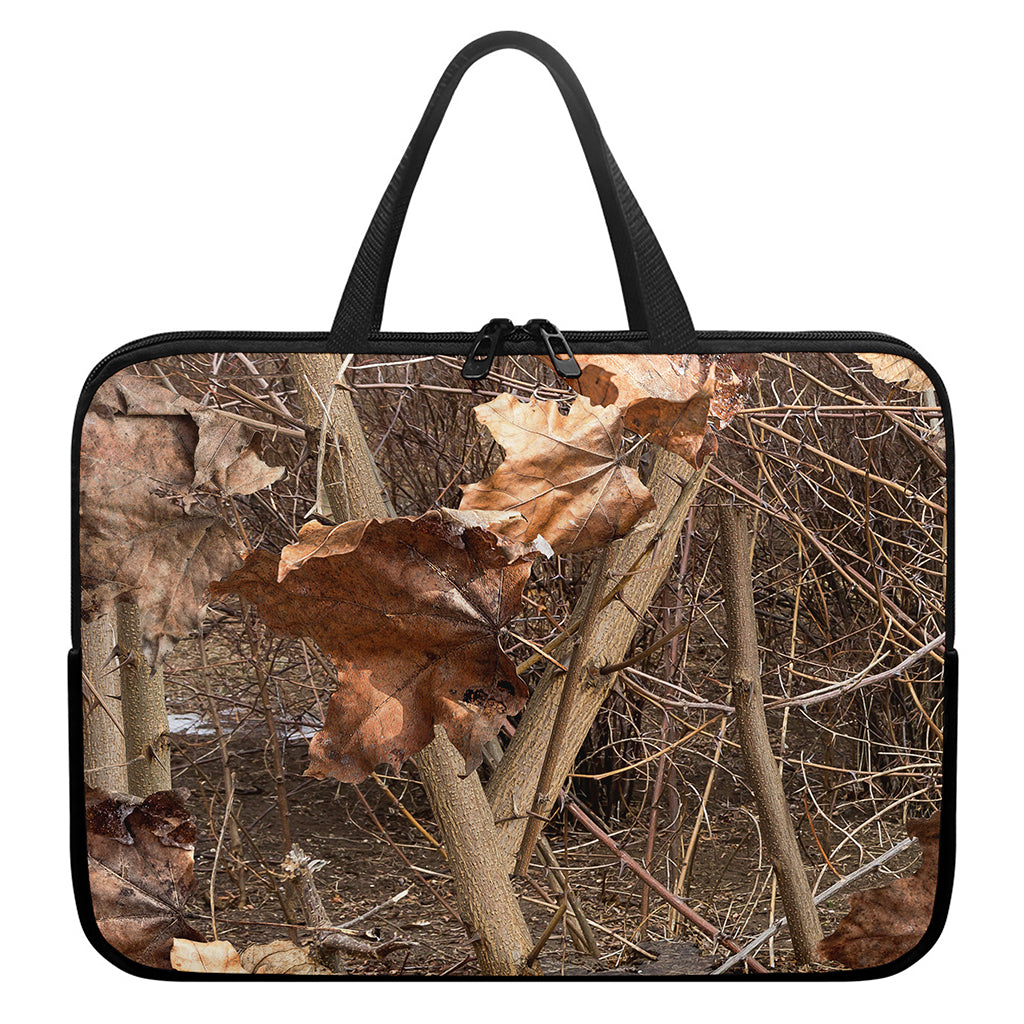 Hunting Camo Pattern Print Laptop Sleeve With Handle
