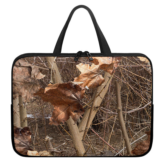 Hunting Camo Pattern Print Laptop Sleeve With Handle
