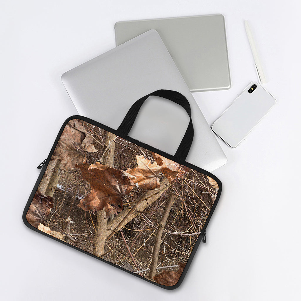 Hunting Camo Pattern Print Laptop Sleeve With Handle