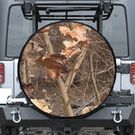 Hunting Camo Pattern Print Leather Spare Tire Cover