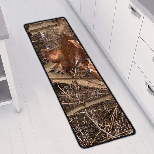 Hunting Camo Pattern Print Long Kitchen Mat