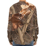 Hunting Camo Pattern Print Long Sleeve Baseball Jersey