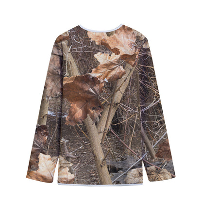 Hunting Camo Pattern Print Long Sleeve Short Coat