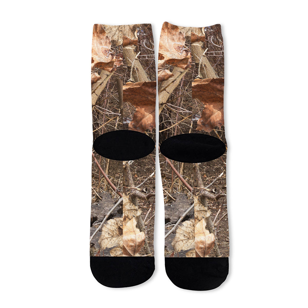 Hunting Camo Pattern Print Long Socks