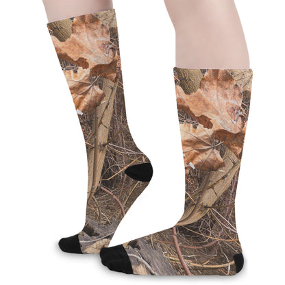 Hunting Camo Pattern Print Long Socks