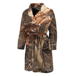 Hunting Camo Pattern Print Men's Bathrobe