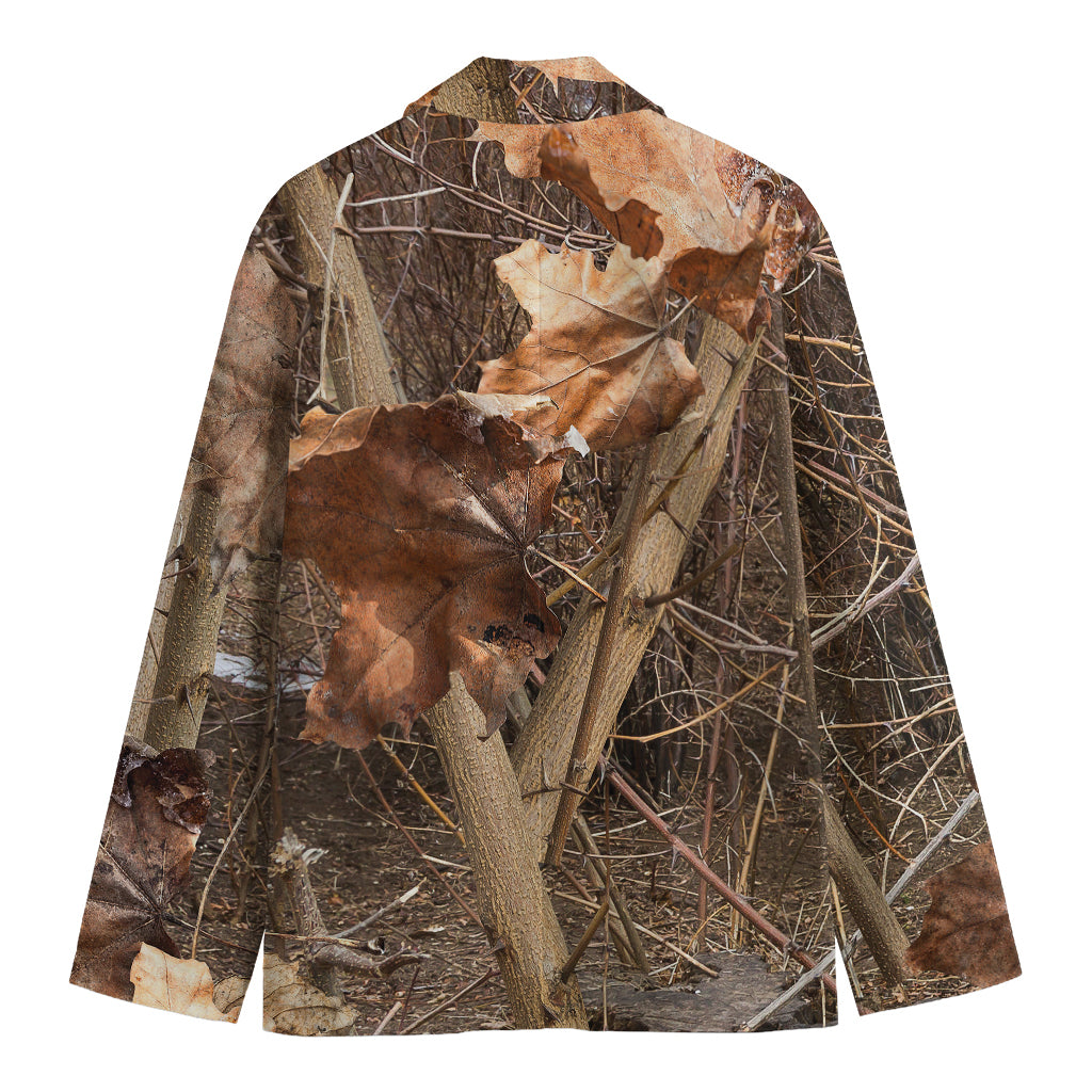 Hunting Camo Pattern Print Men's Blazer